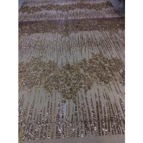 Sparkly african SYJ-101122 sequins tulle mesh fabric hot selling with glued glitter