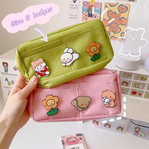Pencil Case Cute Pencilcases Material Escolar Girl Back To School Supplies Piorniki Estuche Piornik Kawaii Bag 2020 Pencil Box