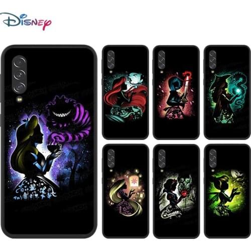 Disney Animation Cartoon Princess Black Cover for Samsung Galaxy A90 5G A80 A70S A60 A50S A30S A20E A20S M02 Black Phone Case