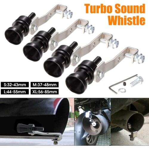 Black Exhaust Turbo Whistle Pipe Sound Muffler Blow Off Valve Bov