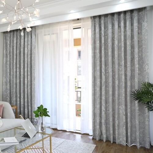 Chicity Jacquard Fabric Curtains For living room Blackout Curtain for Kitchen and Bedroom Drapes ready made curtain Customized