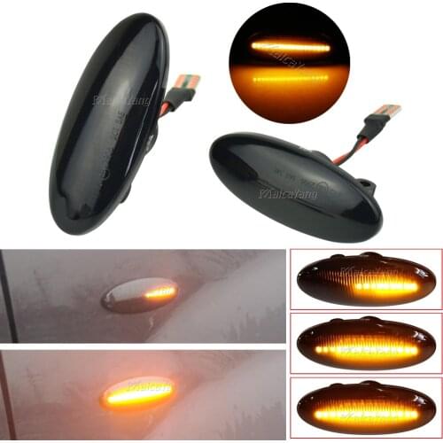 Dynamic Auto LED Side Marker Turn Signal Light Clear For Nissan Qashqai J10 X-trail T31 Cube Juke Leaf Micra Micra K13 Note E11
