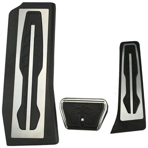 For BMW 5 Series G30 2017 2018 Stalinless Steel Fuel Gas Brake Foot Rest Footrest Pedal Cover Kit Accelerator Pedals Pad