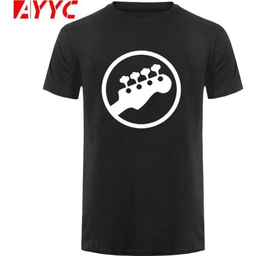 AYYC T-Shirt Tshirt Bass Headstock Guitar Symbol Guitarist Player Musicians Music Rock T-Shirt Funny Birthday Gift For Men ONeck