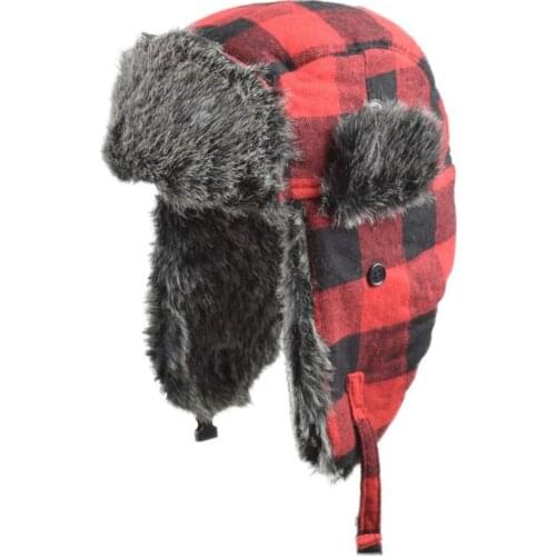 H7498 Female Bomber Hat Winter Cold-proof Biking Ear Protection Cap Men Women Outdoor Warm Thick Fashion Plus Velvet Male Caps