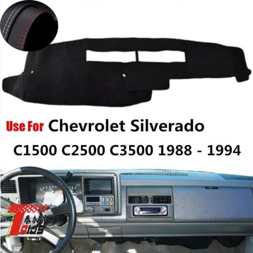 TAIJS Factory Classic Leather Car Dashboard Cover For Chevrolet Silverado C1500 C2500 C3500 1988-1994 Left hand drive