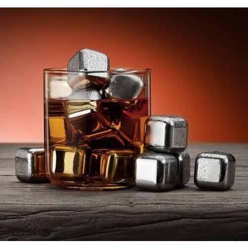 304 Stainless Steel Ice Cubes Reusable Wine Whiskey Stones Chiller Ice Cube Stone Keep Your Drink Cold Bar Tool Sets