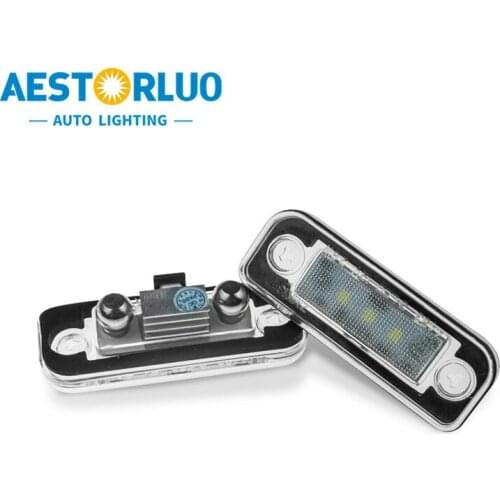 2pcs Error Free Factory Supply License Plate Light Lamp For Mercedes Benz W203 5D W211 W219 R171 DC 3- SMD White12V