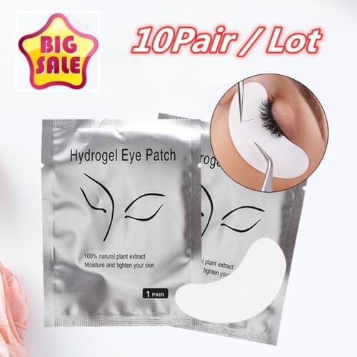 Hot 10Pair/Lot Eyelash Extension Patches Professional Eyelash Pad Lashes Extension Eyepad Eye Gel Patch Tips Sticker Makeup Tool