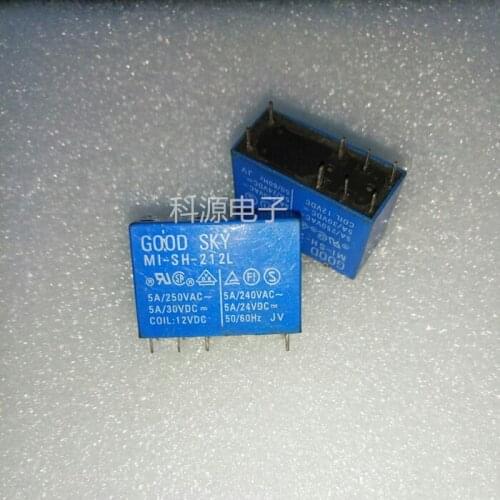 MI-SH-212L Relay 12VDC 5A Contact MI-SH-212L