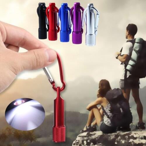 Mini Portable LED Camping Flashlight Five Colors Multi-purpose Keychain Flashlight Outdoor Camping Climbing Led Flashlight