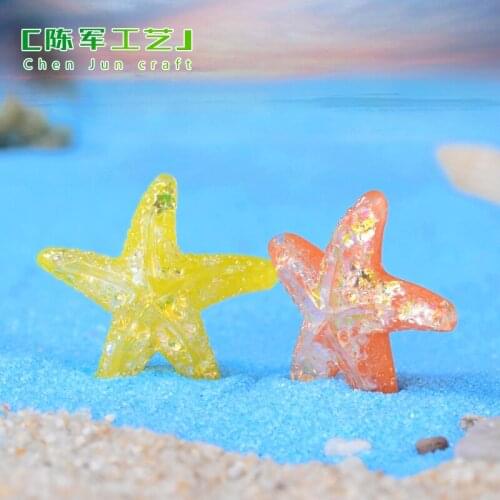Miniature Garden Decoration Accessories Resin Starfish Miniature Figurines Fish Tank Home Micro Miniatures Accessories Supply