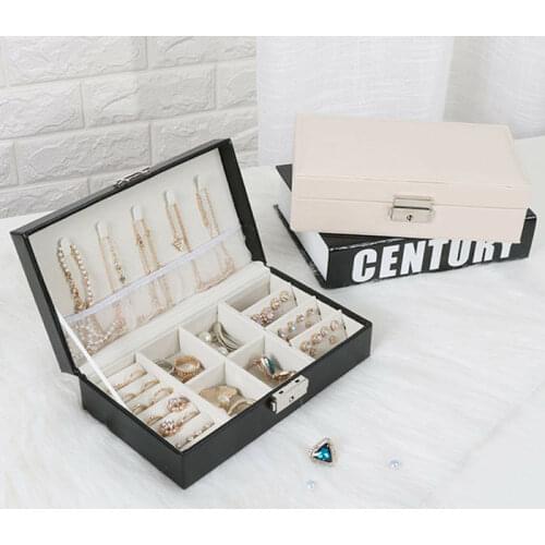 Multi-function Earrings Necklace Pendant Ring Organizer Box Travel Light Portable Jewelry Display Storage Box Jewelry Box