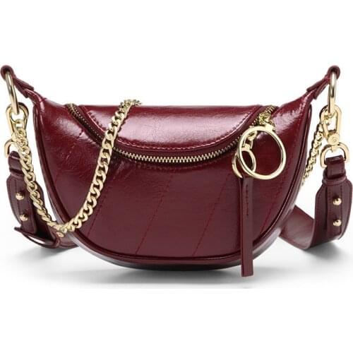 2020 fashion leather women chest bag fanny packs chain waist bags
