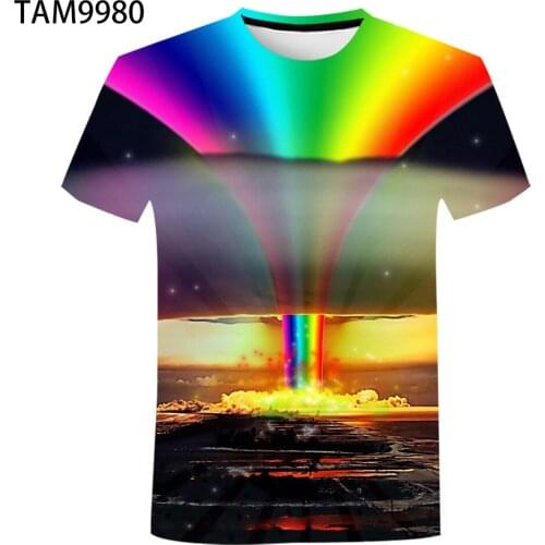 Fashion multi-purpose extra large cheap wholesale mens and womens T-shirt 3D printing gay T-shirt casual colorful short-sleeve