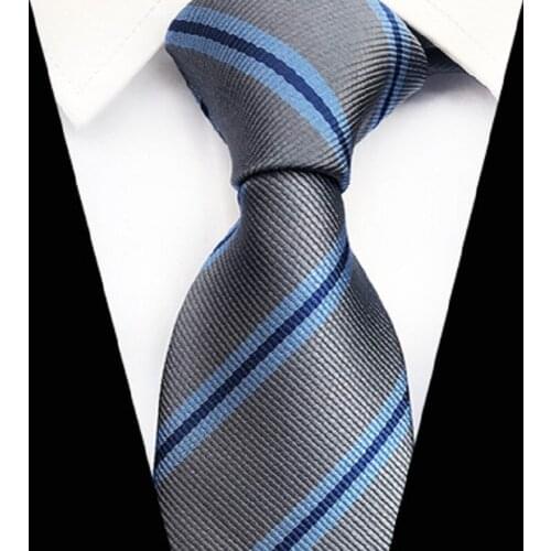 HOOYI Stripe Tie Fashion Neck Ties for Men Wedding Party Gift accessories