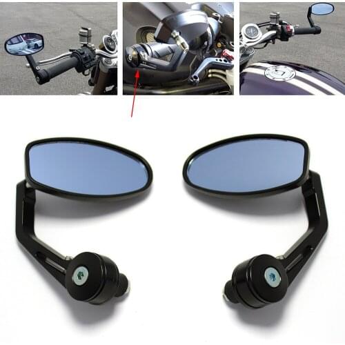 1 pair CNC Motorcycle Mirror 7/8" Handle Bar End Rearview Mirrors for KAWASAKI Z750 Z800 Z900 Z1000 ER-6N ER-6F NINJA Chopper