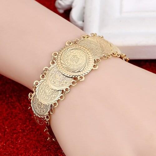 New Arrival Money Coin Bracelet Islamic Muslim Arab Coins Bracelet Women Middle Eastern Jewelry