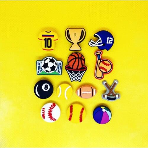 Single Sale PVC Ball Shoes Accessories Sports Series Shoes charms