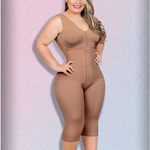 Postpartum Full Body Shaper Removable Bra With Snap Closure Shapewear Post Liposuction Fajas Colombianas