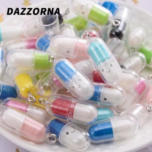 Transparent Medicine Bottle Shape 10-40Pcs/Pack Acrylic Beads For Handmade Making Jewelry DIY Bracelet Necklace Accessories