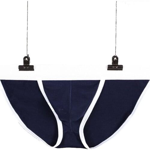 Sexy Underwear Male Solid Panties Mens Brief Cotton Underpants Boy Bikini Briefs Low Rise Sexy Underwear Briefs