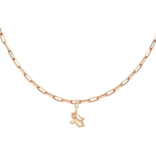Valori Jewels Lucky Angel, Zirconia White Gemstone, Rose Gold Plated, Sterling Silver Charm Necklace