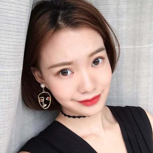 New Korean Version Of Personality Personalized Pearl Design Earrings, Gold Personalized Earrings For Women Brincos De Festa