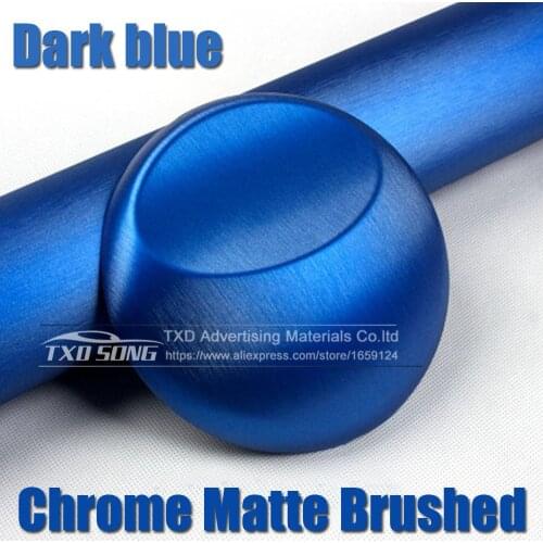 Car styling chrome Blue Brushed Metallic Vinyl Film car Sticker decal Bubble Free Brushed Metallic Car Wrapping foil