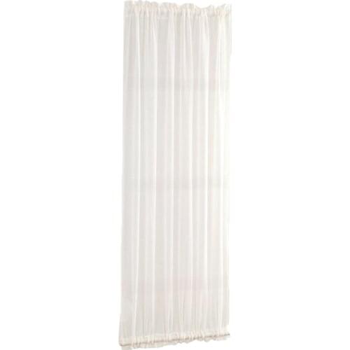 Glass Door Curtain Panel French Door Curtain White Blackout Drape w/ Tieback