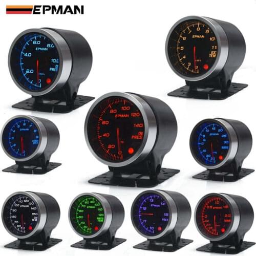 EPMAN 2" 52mm Turbo Boost Oil Press Oil Temp Water Temp Tachometer Volt Gauge EXT EGT 10 Colors Digital LED Display Car Meter