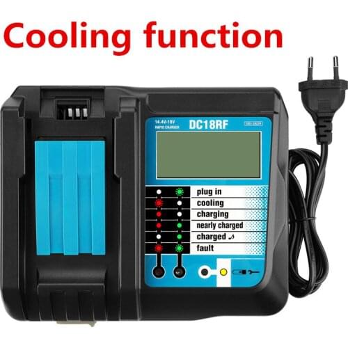 Power Tool Battery LCD Charger for Makita DC18RF Li-Ion Battery Rapid 3.5A Charger BL1430 BL1815 BL1830 BL1860 with USB port