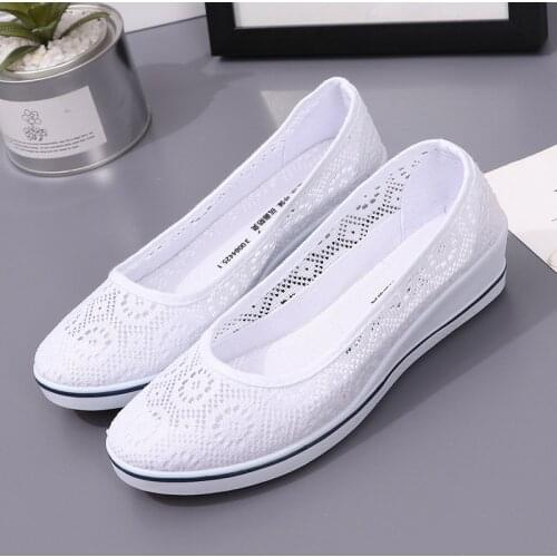 2021 New Canvas nurse shoes Solid Women Platform Casual Shoes Women Flat Bottom feminino Women shoes