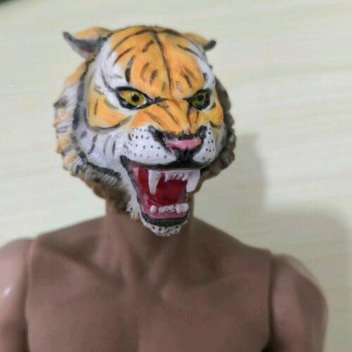 1:6 Tiger Animal Head Sculpt Carving PVC Head Model Toy Accessories in stock