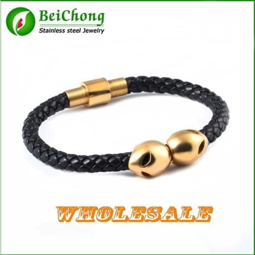 10pcs) New Fashion Leather Bracelets For unisex Christmas Gifts New Year 3 Color Choices Free Shipping wholesale Hot Selling