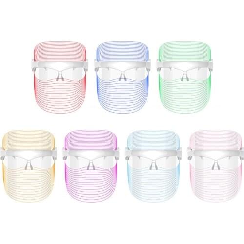 7 Colors LED Light Therapy Face Mask Photon Instrument Anti-aging Acne Wrinkle Removal Skin Tighten Beatuy SPA Treatment