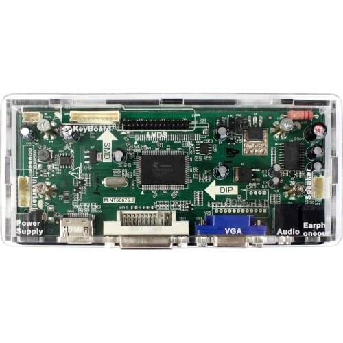 Frame Acrylic Case White For H DMI DVI VGA Board M.NT68676 LCD Controller Board Case