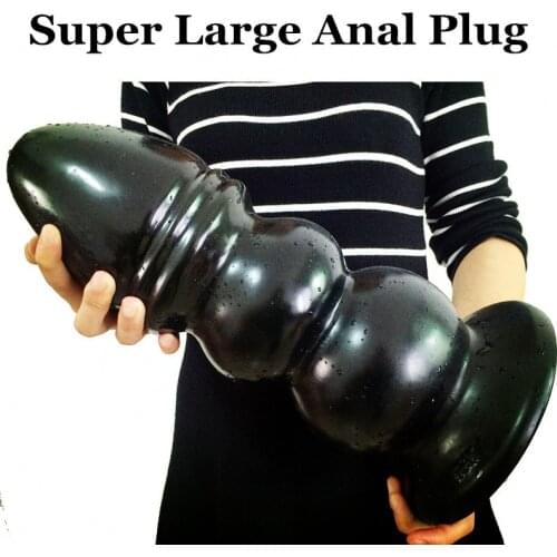 Super huge big Anal Plug Silicone Dildo no vibration Black Anus Massage anal dilator Erotic Sex toy giant anal dildo butt plug