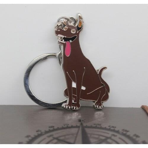 Anime Coco Guitar Dog Dante figure toys Metal zinc alloy Pendant Key Ring Xmas Gift Toys Car decoration childs gift