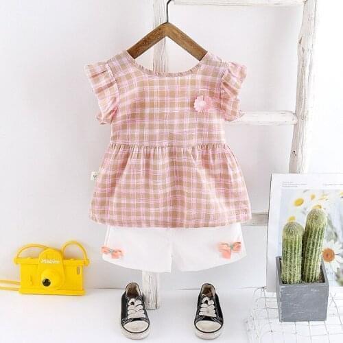 New Baby Girls Clothing Outfits Brand Summer Newborn Infant Sleeveless T-shirt Shorts 2pc/Sets Clothes Casual Sports Tracksuits