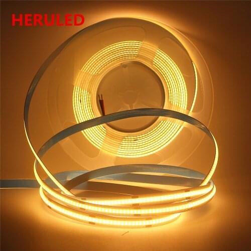 Flexible COB LED Strip Light High Density No Spot 224/384/528leds/m Linear Ribbon Light Warm white/Nature white/White DC 12V 24V