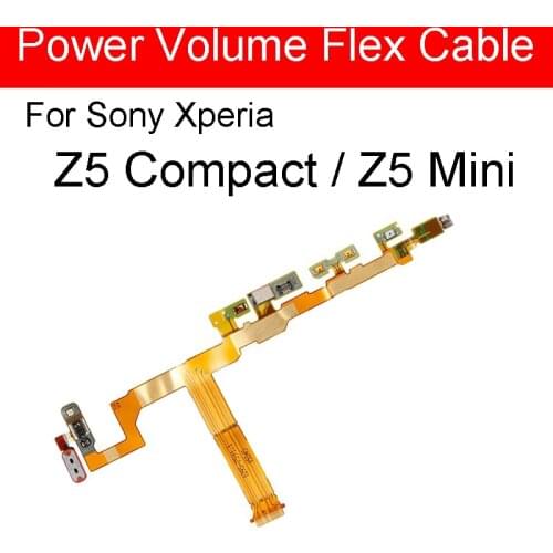 Power On Off Volume Vibrator motor Proximity Light Sensor micphone Switch Flex Cable For Sony Xperia Z5 Mini Compact E5803 E5823