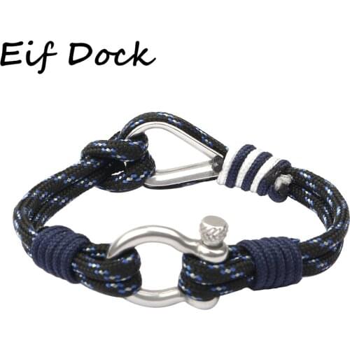 Hot Sale Concentric knot Braided Nylon Rope Men Anchor Bracelet Charm Couple Bracelets Women Navy Jewelry Friendship Gift