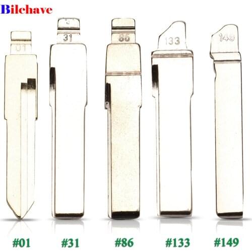 Bilchave 10pcs Remote Car Key Blade For VW For Audi Peugeot B5 NB Series Replacement Key Blank #01 #31 #86 #133 #149 key Blade