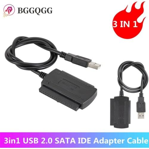 3in1 USB 2.0 IDE SATA Converter Cable SATA 2.5 3.5 Inch IDE Hard Drive Disk HDD Adapter Cable for PC Laptop Converter