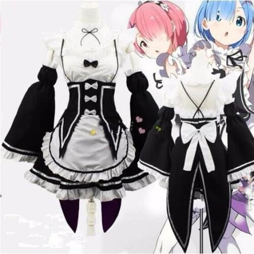 Anime Role-playing Cartoon Outfit Maid Comic Costumes Maid Cosplay Women Girl Dress Uniform, headwear, collar, sleeves sets