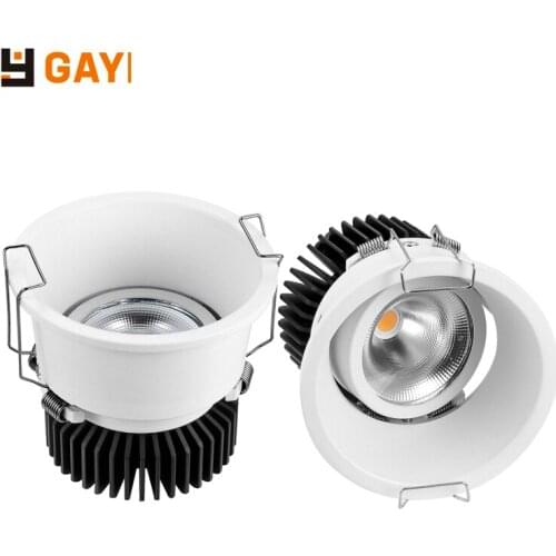 Round LED Anti-glare Recessed Ceiling Spotlight 5W 7W 10W 15W 20W LED Downlight AC220V 230V for Indoor Hotel Room Lighting
