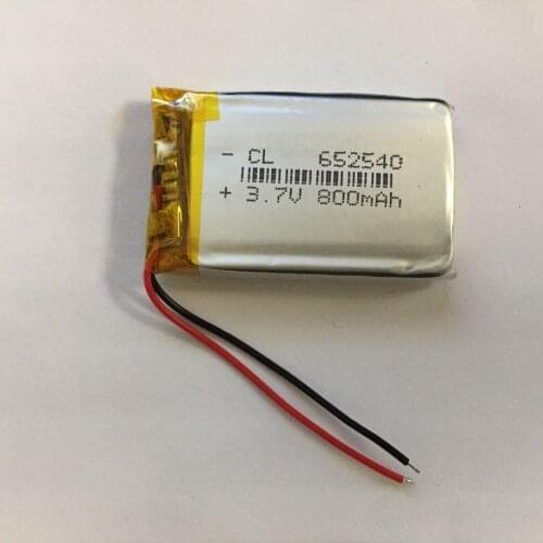 3.7V polymer lithium battery 602540 driving recorder general battery 800mAh 652540 recording pen Rechargeable Li-ion Cell