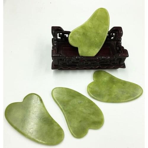 Natural Jade Scraping Board Facial Massager Acupuncture Pressure Therapy Scraper Guasha Health Care Beauty Massage Tool For Face