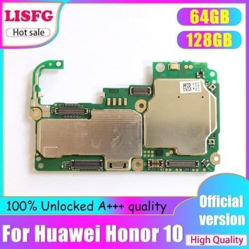 Original 64GB 128GB For huawei honor 10 motherboard Unlocked For huawei honor 10 Logic Board With Android System full chips